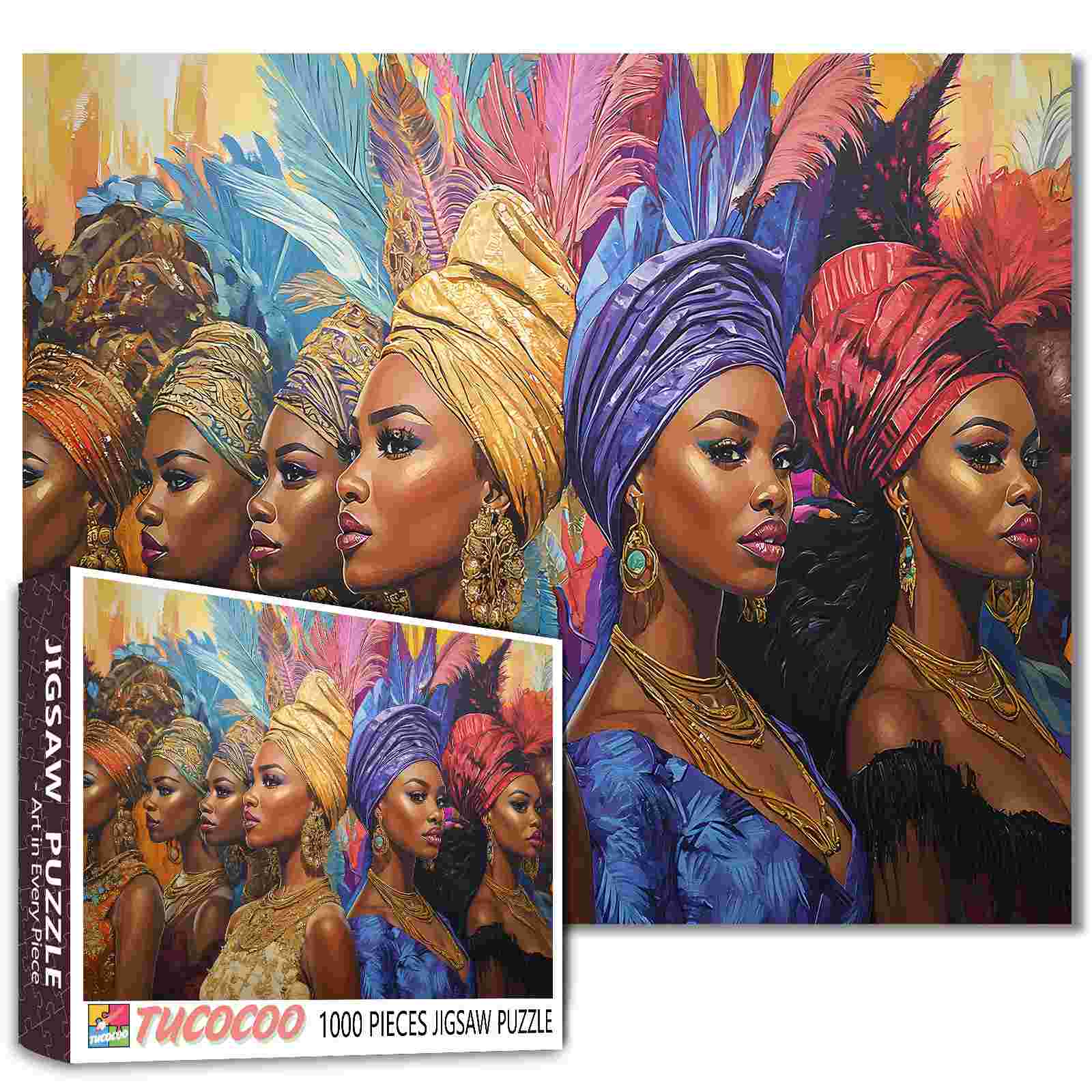 tucocoo-jigsaw-puzzles-elegant-african-women-puzzle-1000-teile image 1