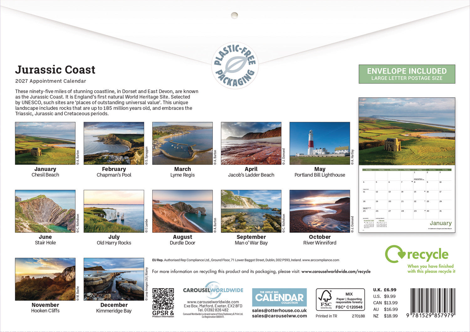 otter-house-jurassic-coast-wandkalender-a4-2027-k-ste image 2
