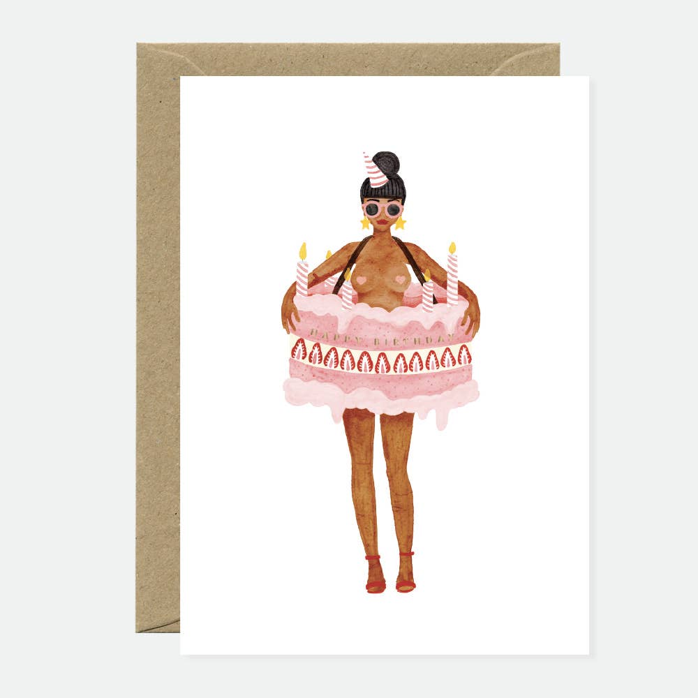 all-the-ways-to-say-girl-in-a-cake-gru-karte-a6-goldfolie image 1