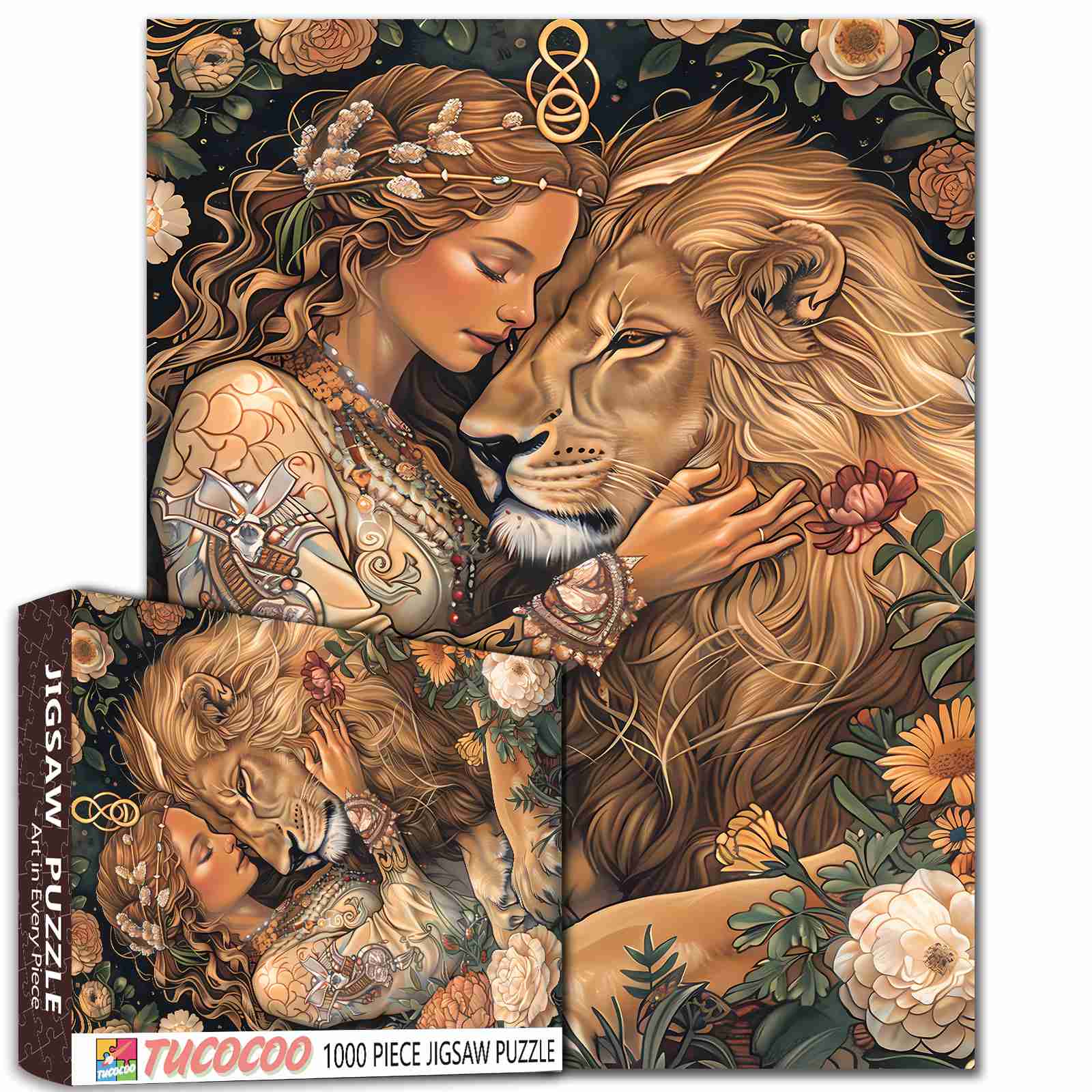 tucocoo-mystical-lion-and-maiden-1000-teile-puzzle image 1