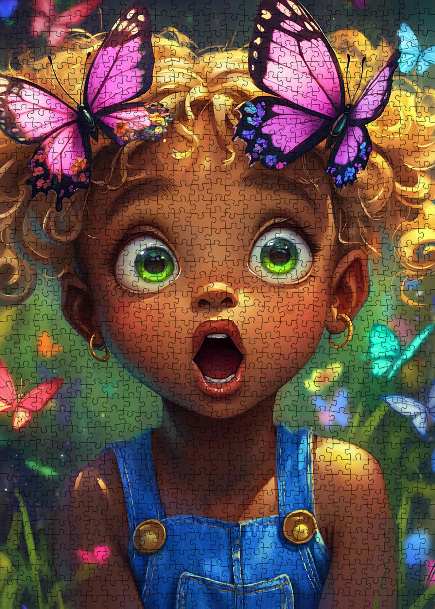 tucocoo-jigsaw-puzzles-butterfly-wonder-girl-puzzle-1000-teile-schmetterling image 2