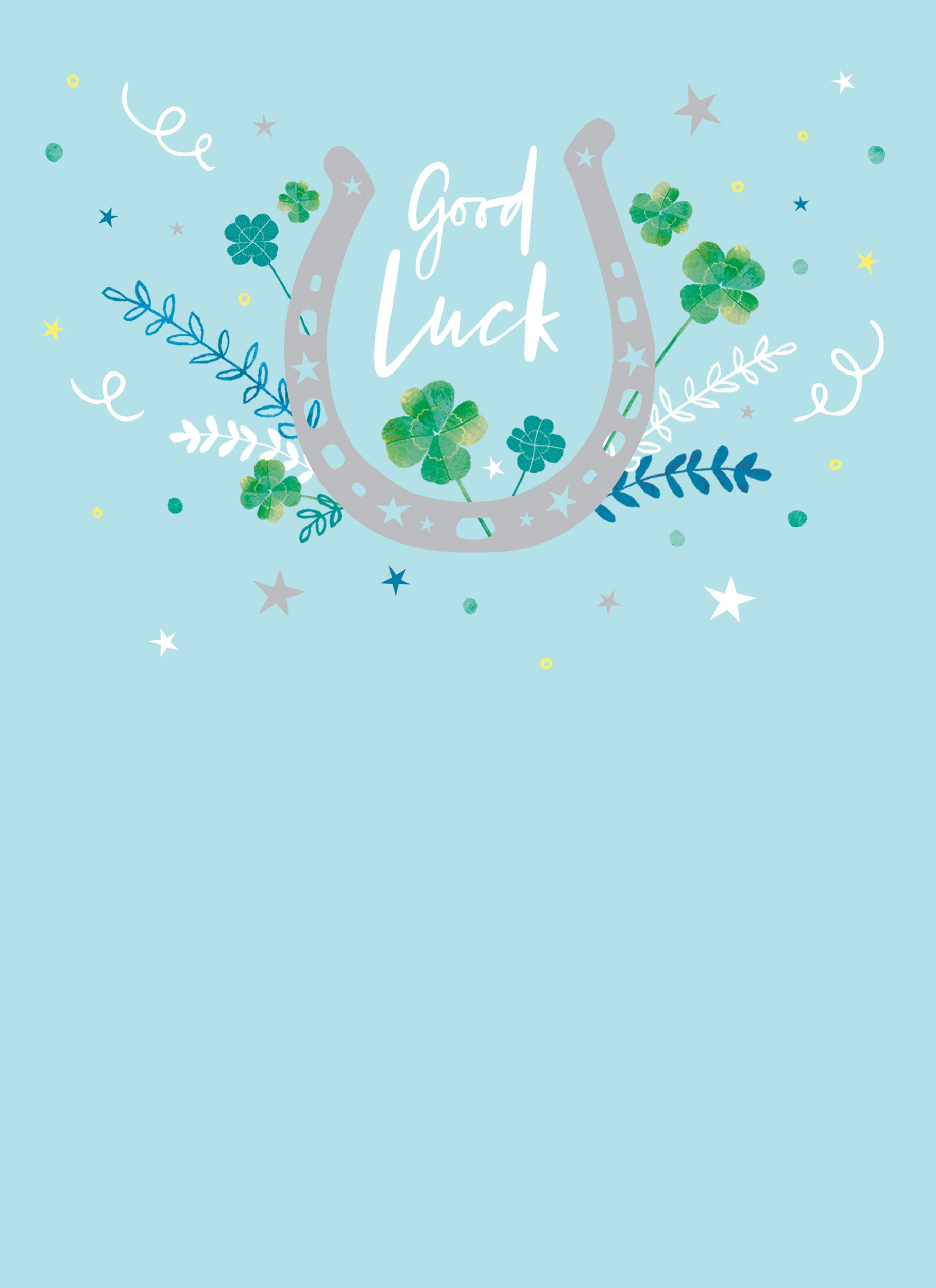 otter-house-good-luck-horseshoe-gru-karte-hufeisen-blumen image 1