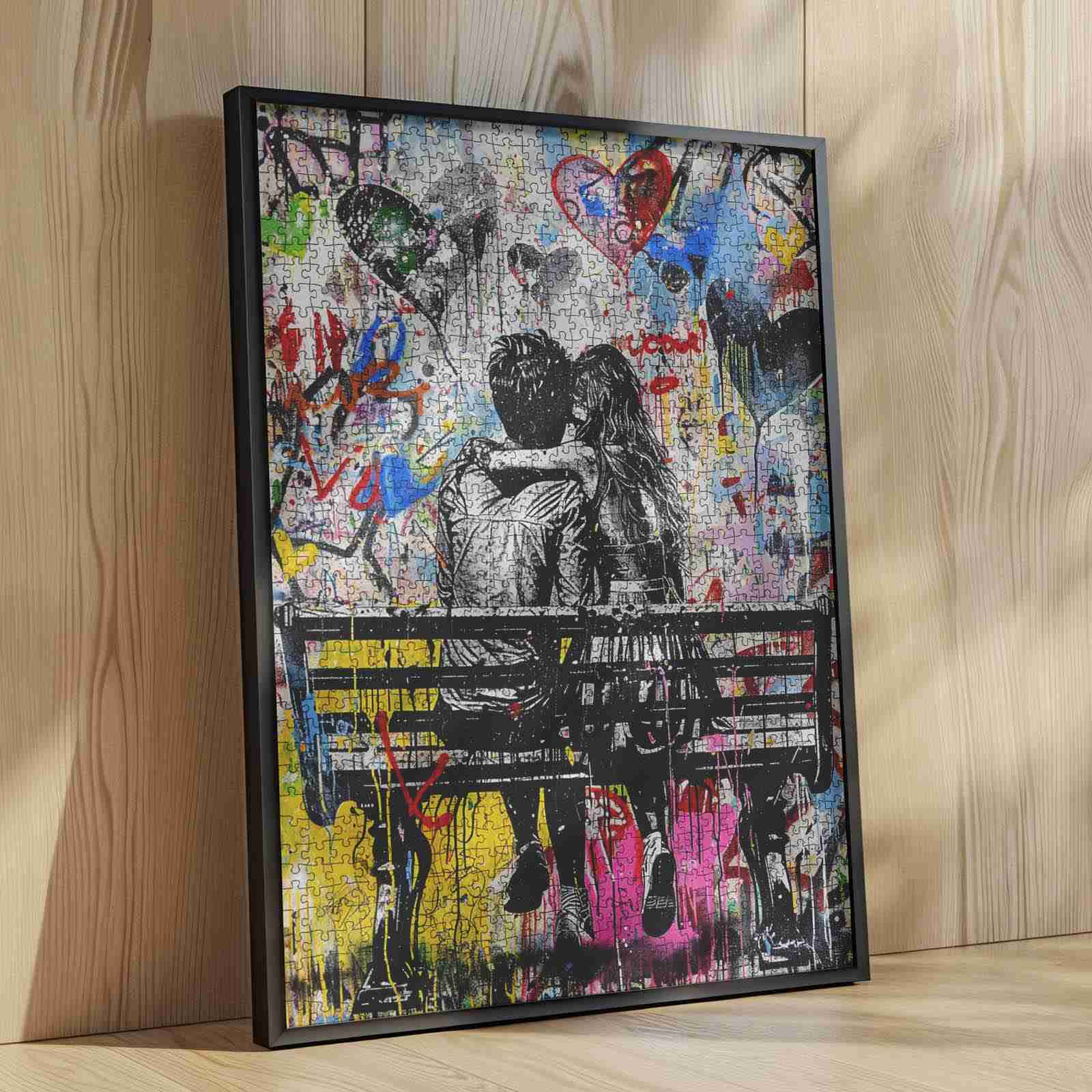 tucocoo-love-on-bench-jigsaw-puzzle-1000-teile-graffiti image 4