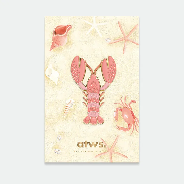 all-the-ways-to-say-pins-pin-lobster-hummer-rosa-emaille-23x27-mm image 1