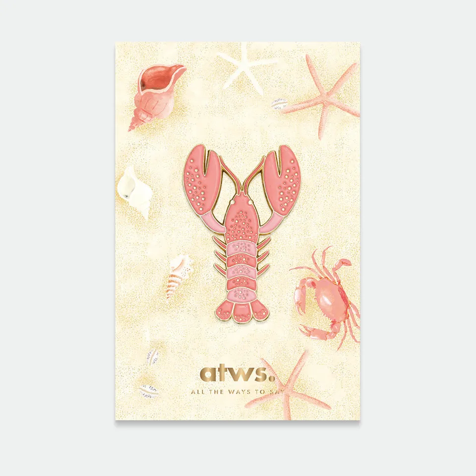 all-the-ways-to-say-pins-pin-lobster-hummer-rosa-emaille-23x27-mm image 1