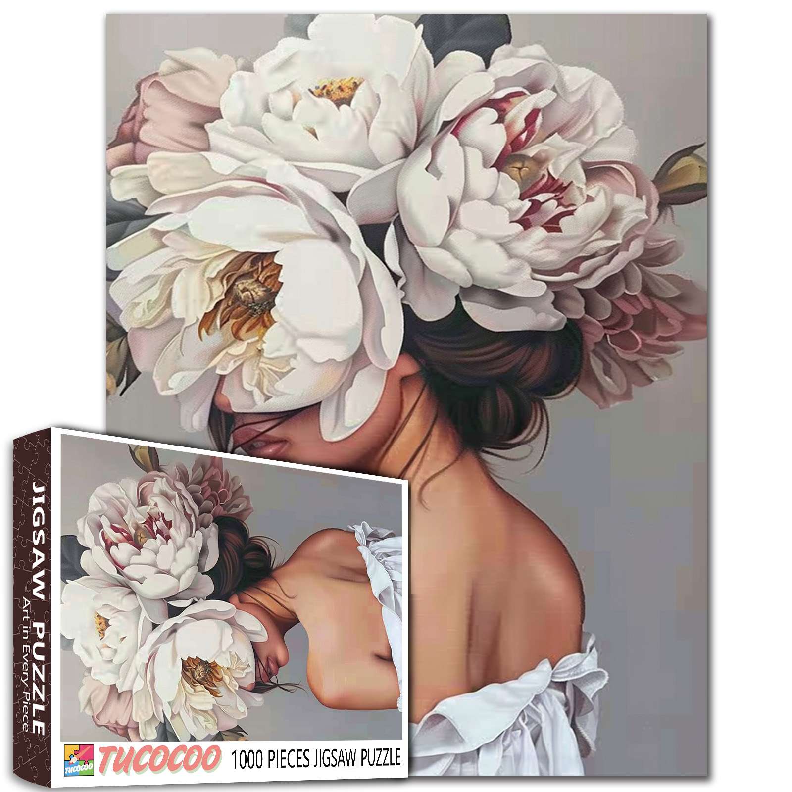 tucocoo-peony-beauty-puzzle-1000-teile-pfingstrosen image 1