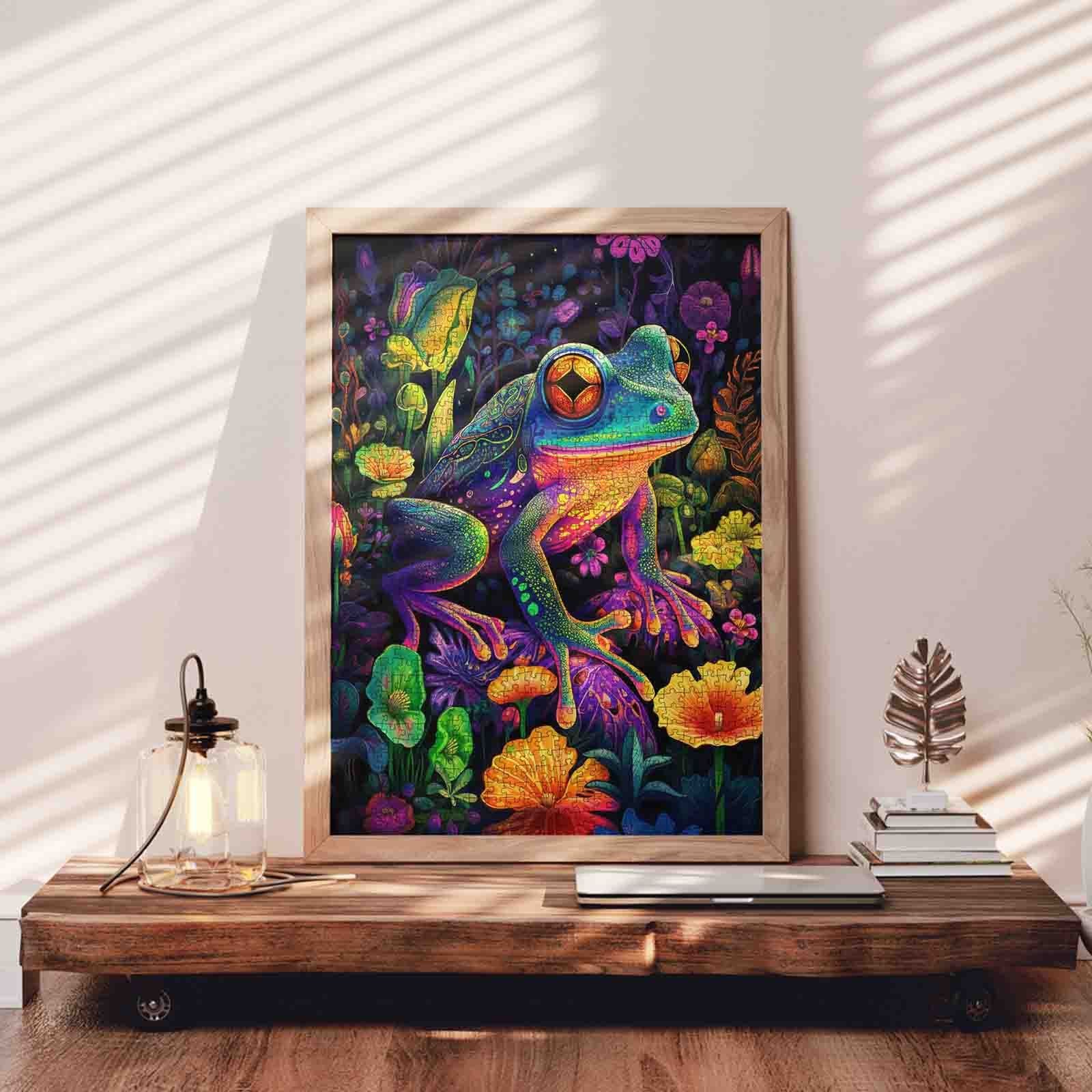 tucocoo-neon-frog-fantasy-puzzle-1000-teile-frosch image 3