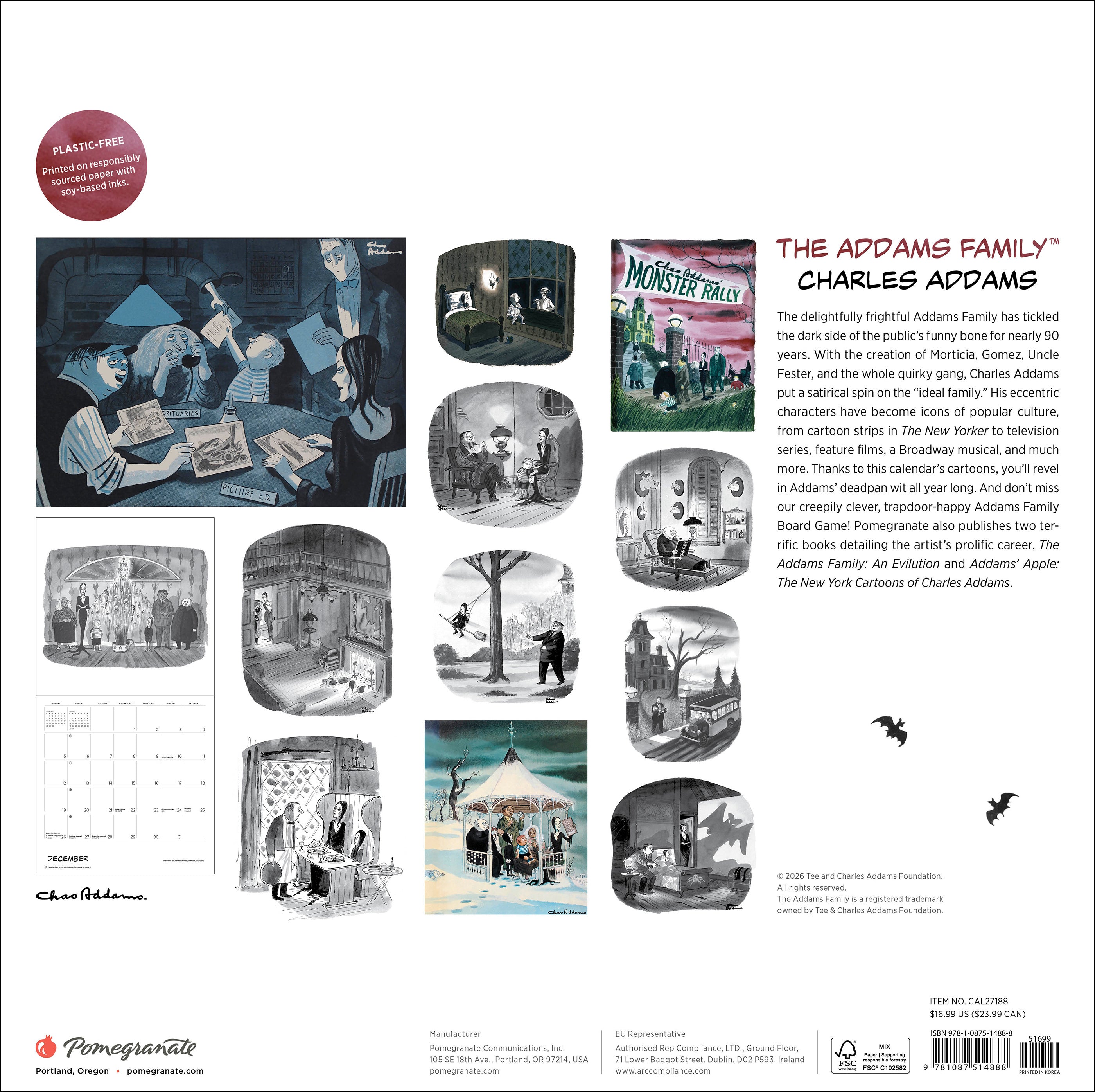 pomegranate-charles-addams-addams-family-wandkalender-2027 image 7
