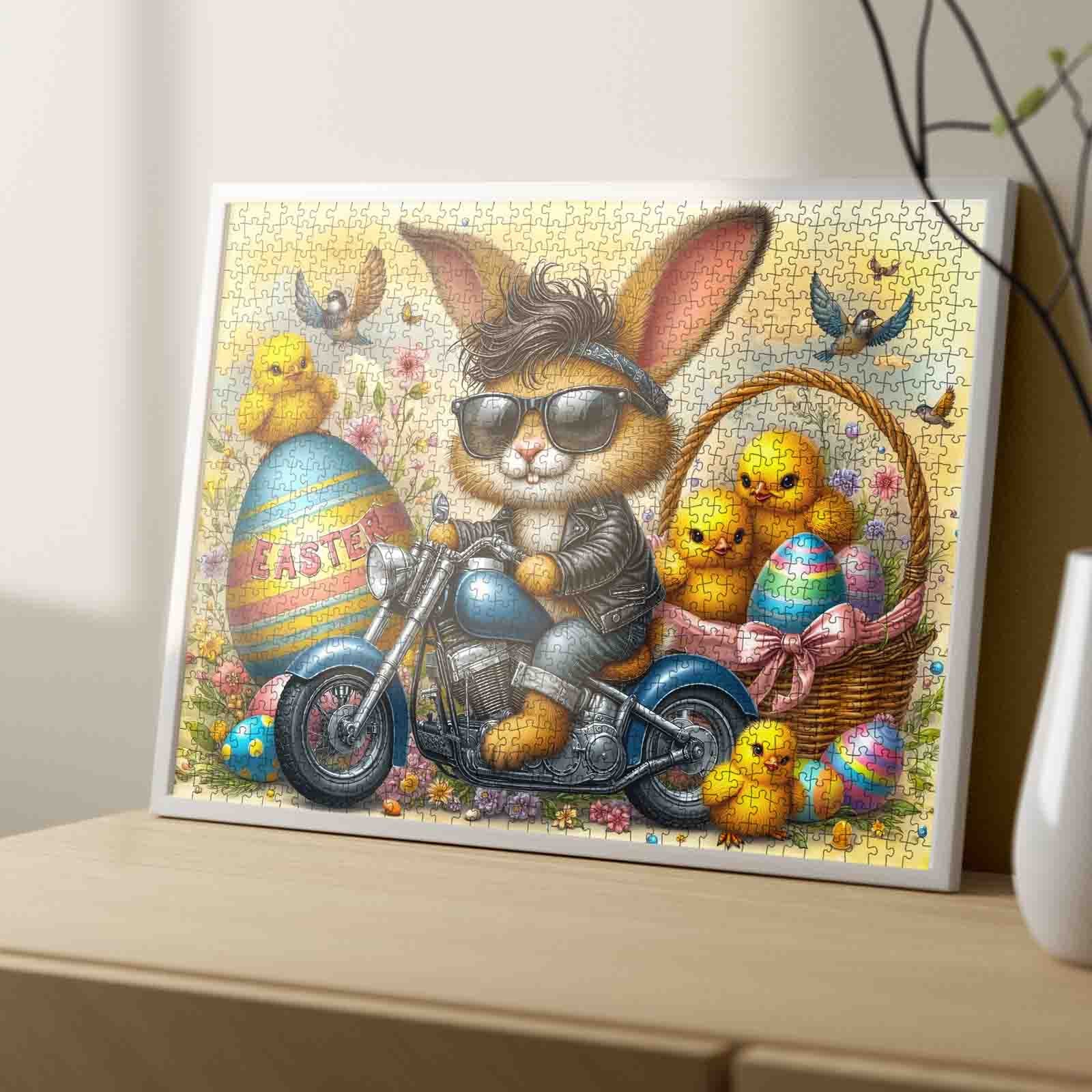 tucocoo-cool-bunny-biker-easter-puzzle-1000-teile-ostern image 4