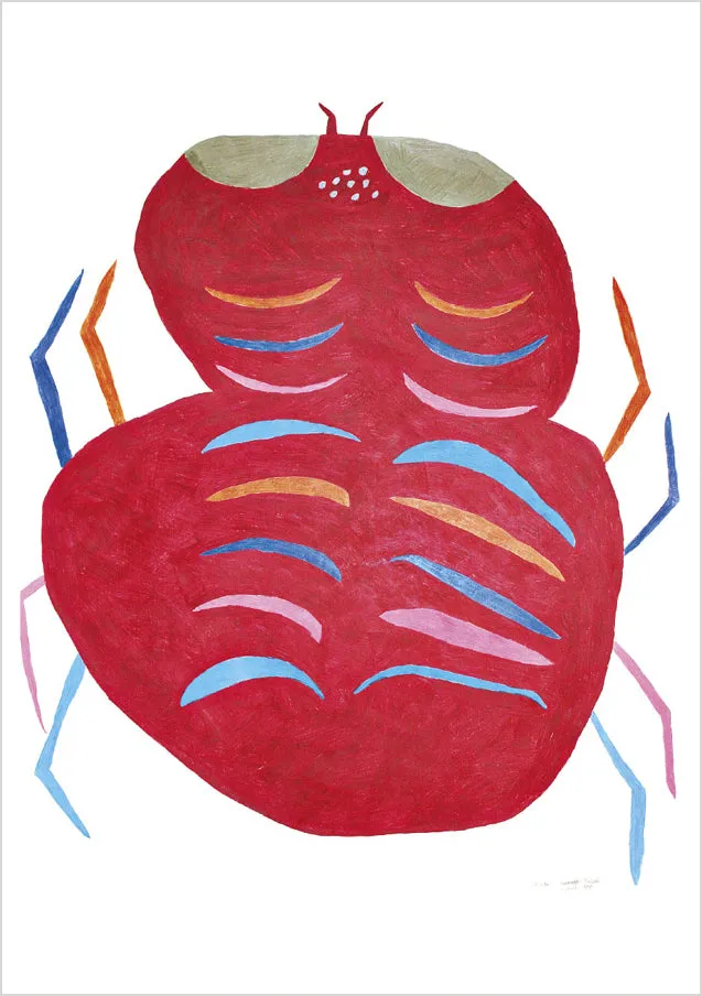 pomegranate-blank-notecards-red-spider-klappkarte-inuit-tiermotiv image 1
