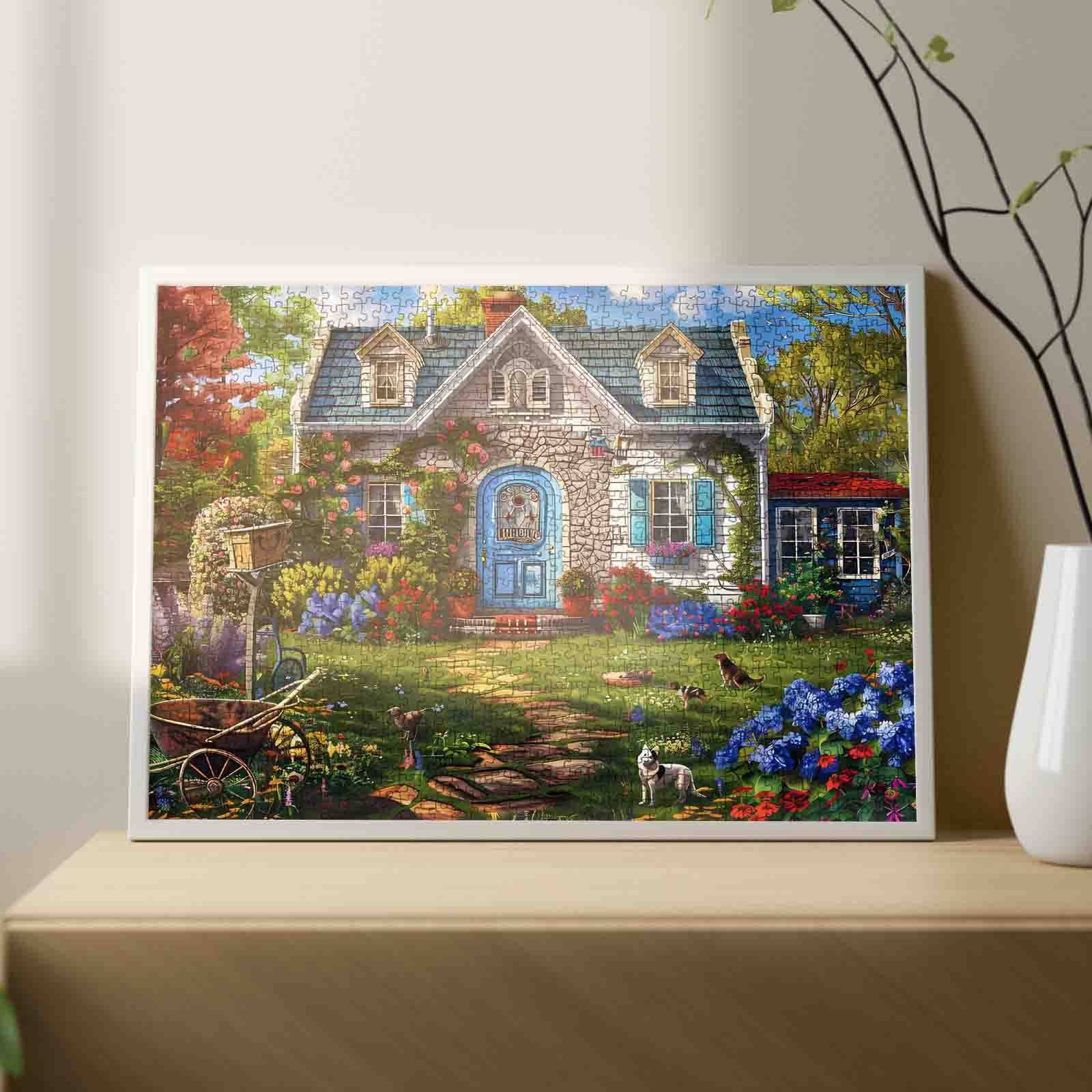 tucocoo-blue-door-house-puzzle-1000-teile-cottage image 3