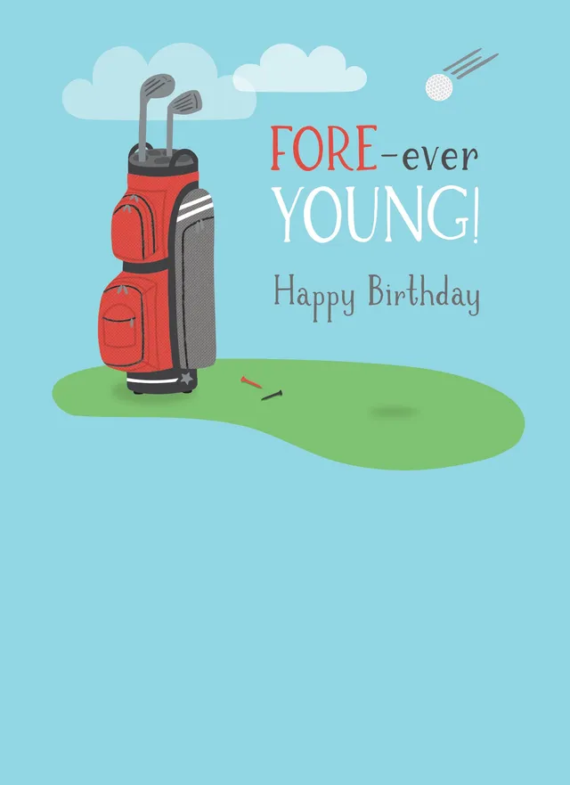 otter-house-just-saying-fore-ever-young-grusskarte-golf image 1