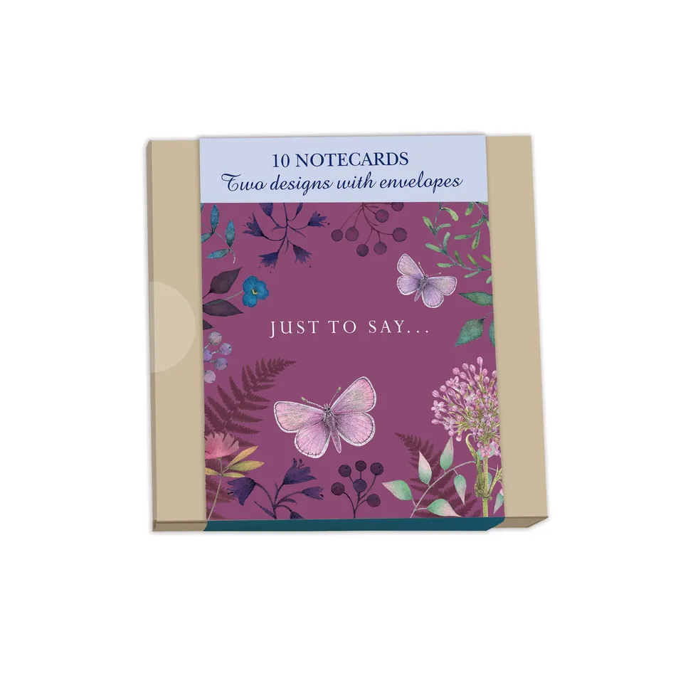 otter-house-vintage-garden-briefkarten-schmetterlinge-lila-10er-set image 1