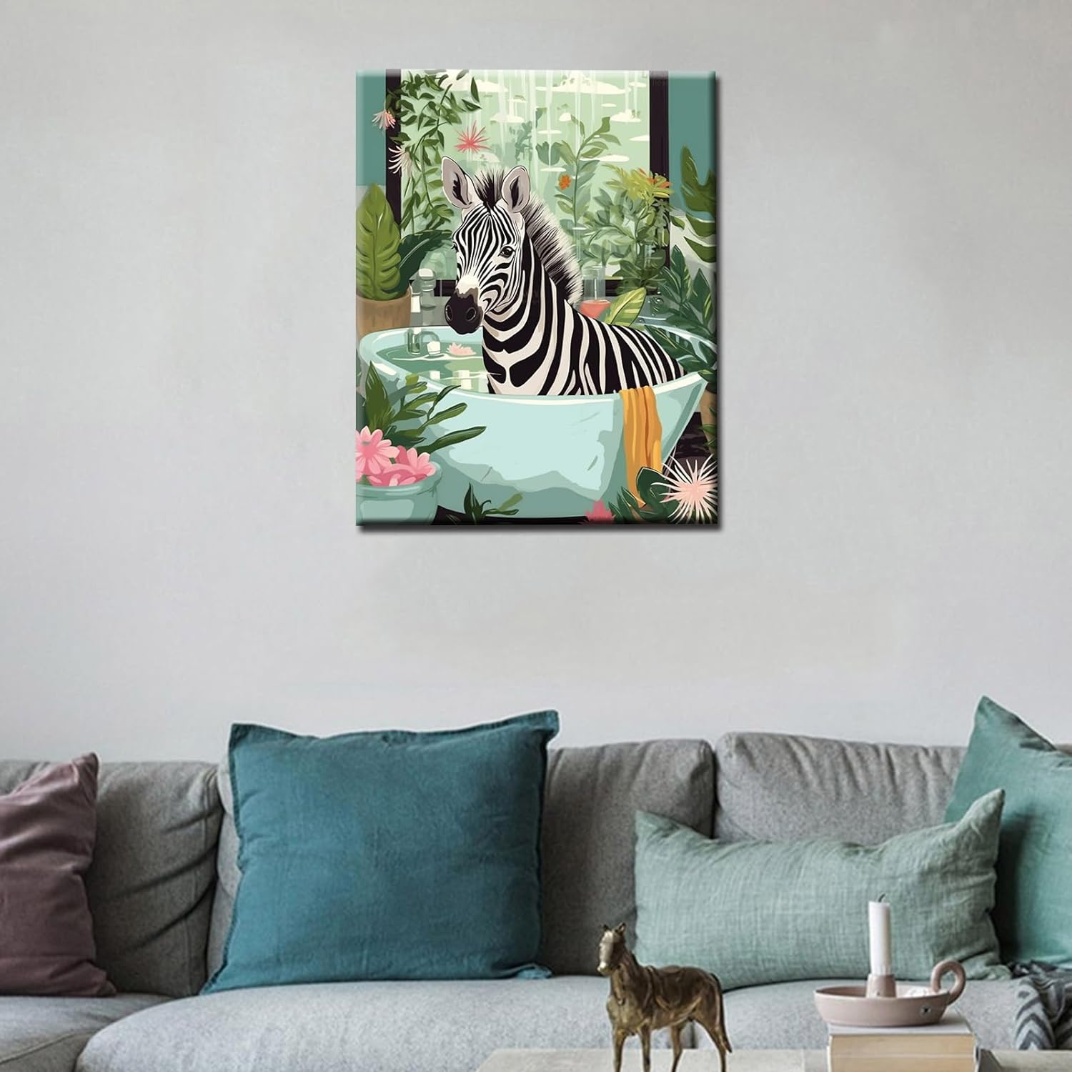 tucocoo-paint-by-numbers-zebra-in-bathtub-bild-40x50cm-tiere image 3