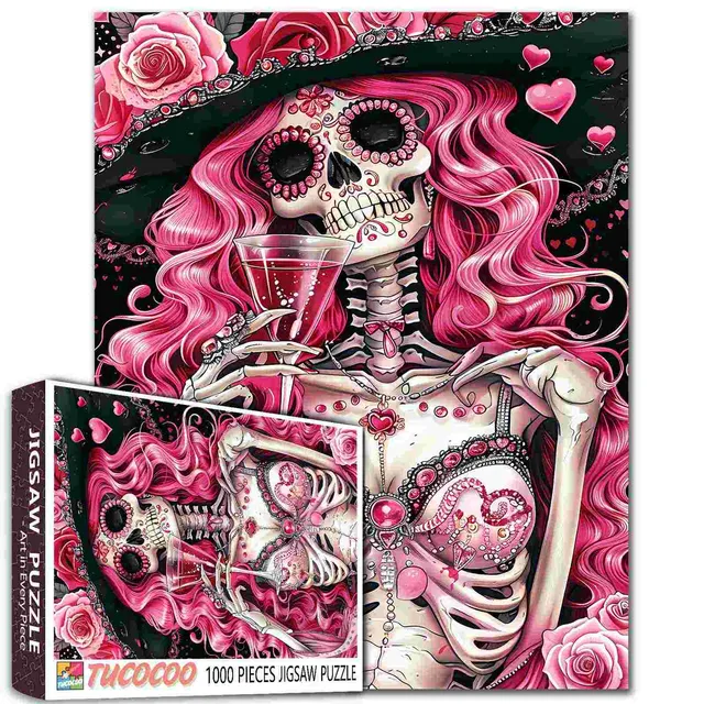 tucocoo-gothic-skeleton-evening-gown-puzzle-1000t image 1