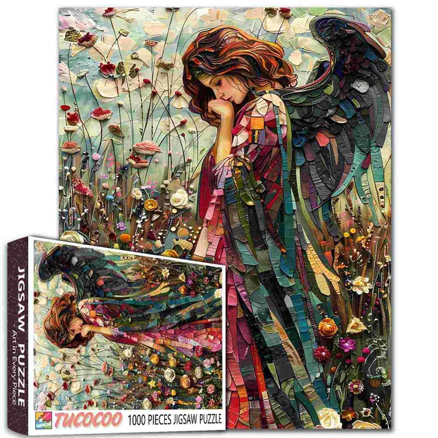 tucocoo-graceful-angel-1000-teile-puzzle-glasfenster image 1