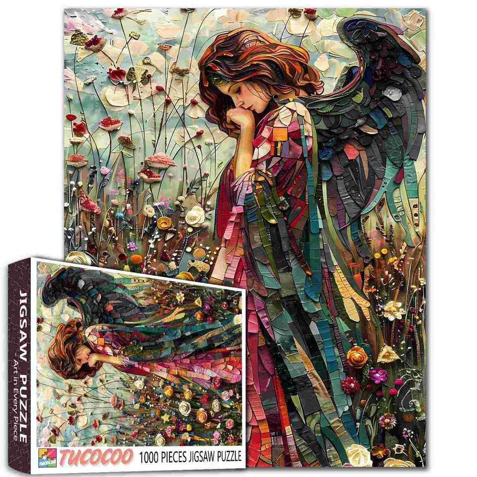tucocoo-graceful-angel-1000-teile-puzzle-glasfenster image 1