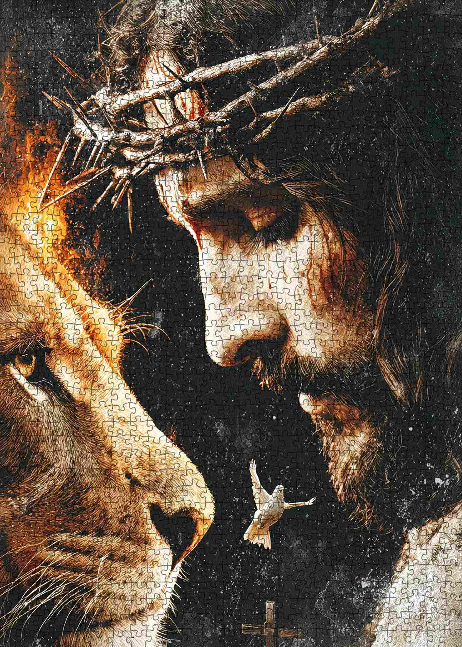 tucocoo-jesus-and-lion-puzzle-1000-teile-glaube image 2