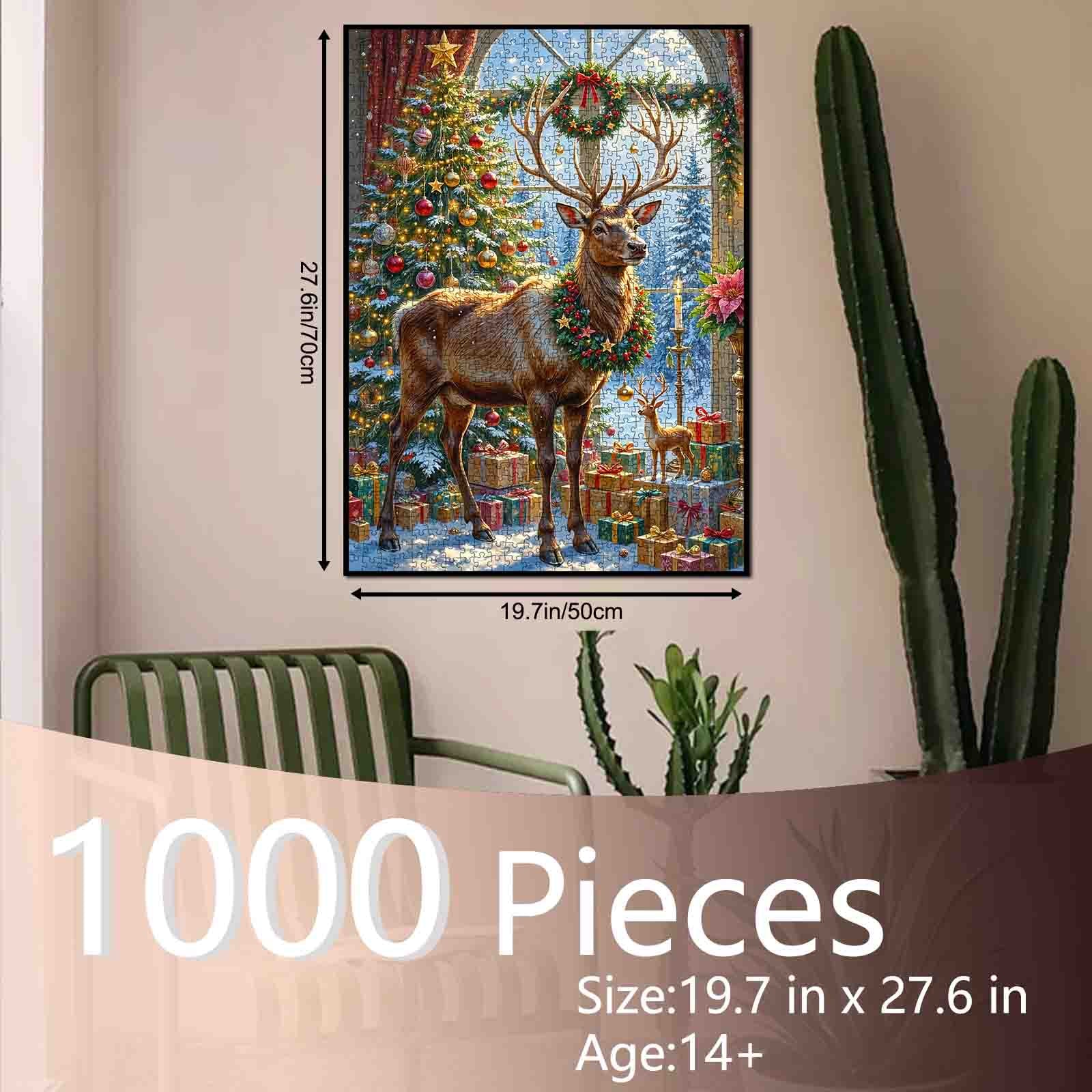 tucocoo-majestic-reindeer-festive-hall-puzzle-1000-teile-weihnachten image 5
