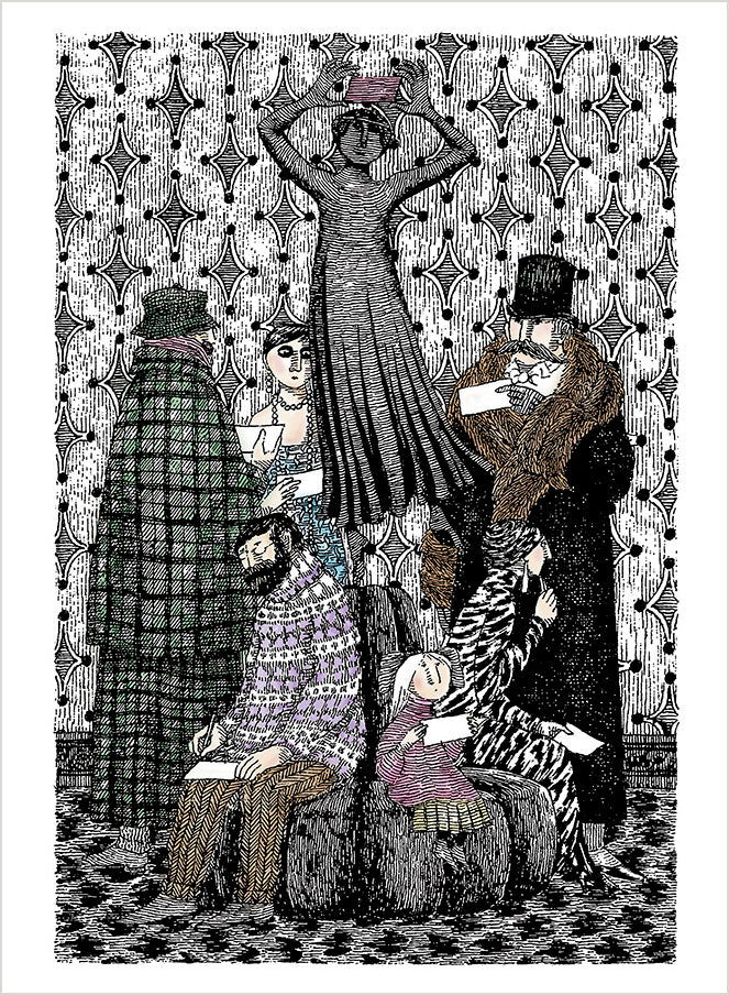 pomegranate-edward-gorey-postkartenbuch-30-humor-karten image 5
