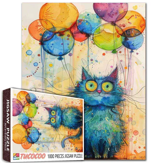 tucocoo-balloon-cat-puzzle-1000-teile-katze image 1