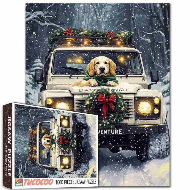 tucocoo-christmas-adventure-dog-puzzle-1000-teile-hund image 1