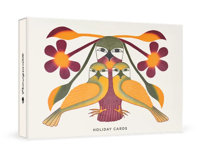 pomegranate-holiday-cards-kenojuak-ashevak-owl-weihnachtskarten-set-eule image 1