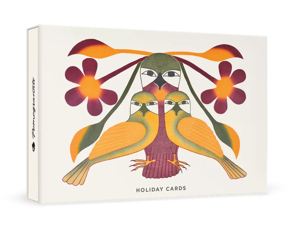 pomegranate-holiday-cards-kenojuak-ashevak-owl-weihnachtskarten-set-eule image 1
