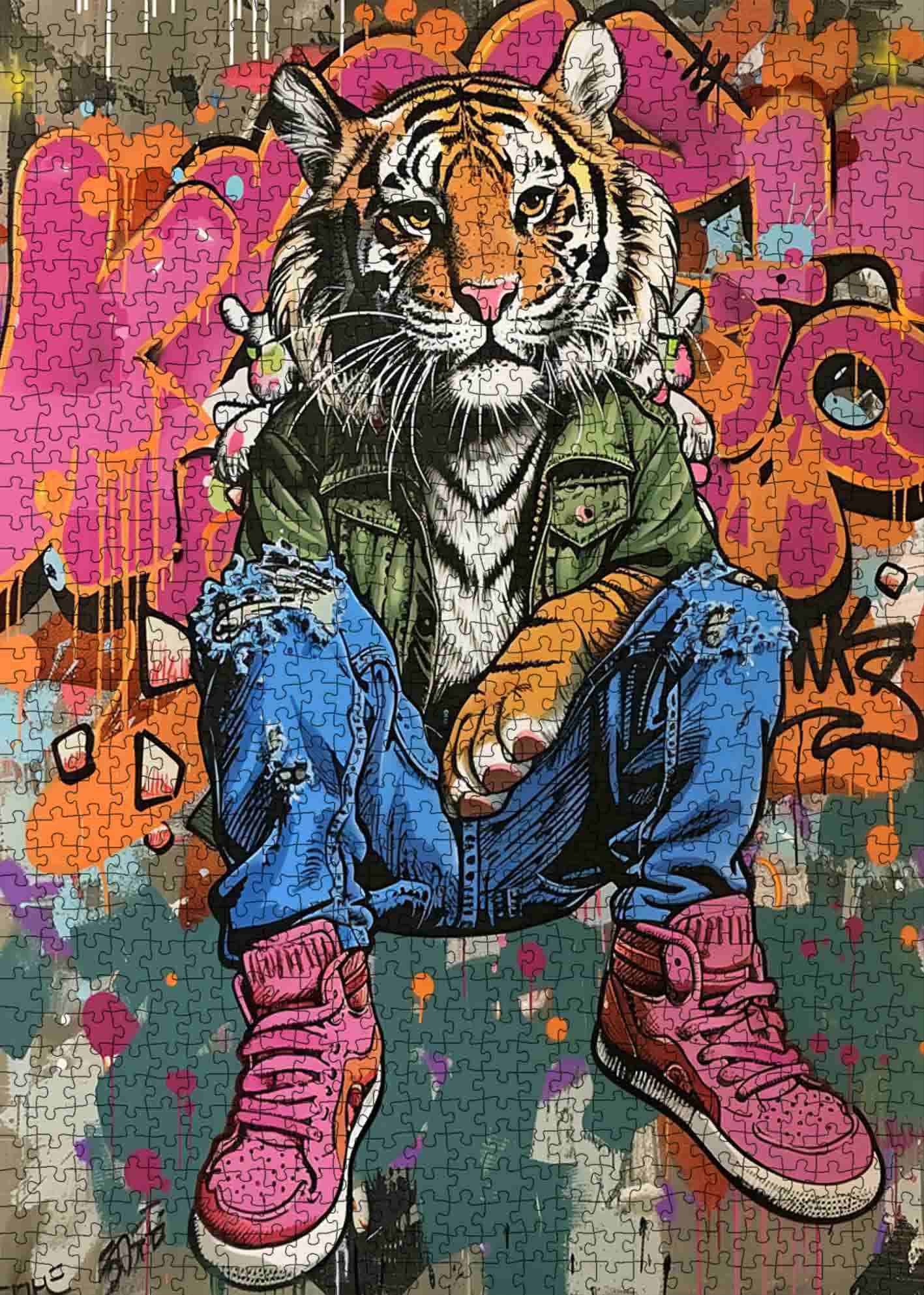 tucocoo-street-style-tiger-puzzle-1000-teile-tiermotiv-graffiti image 2
