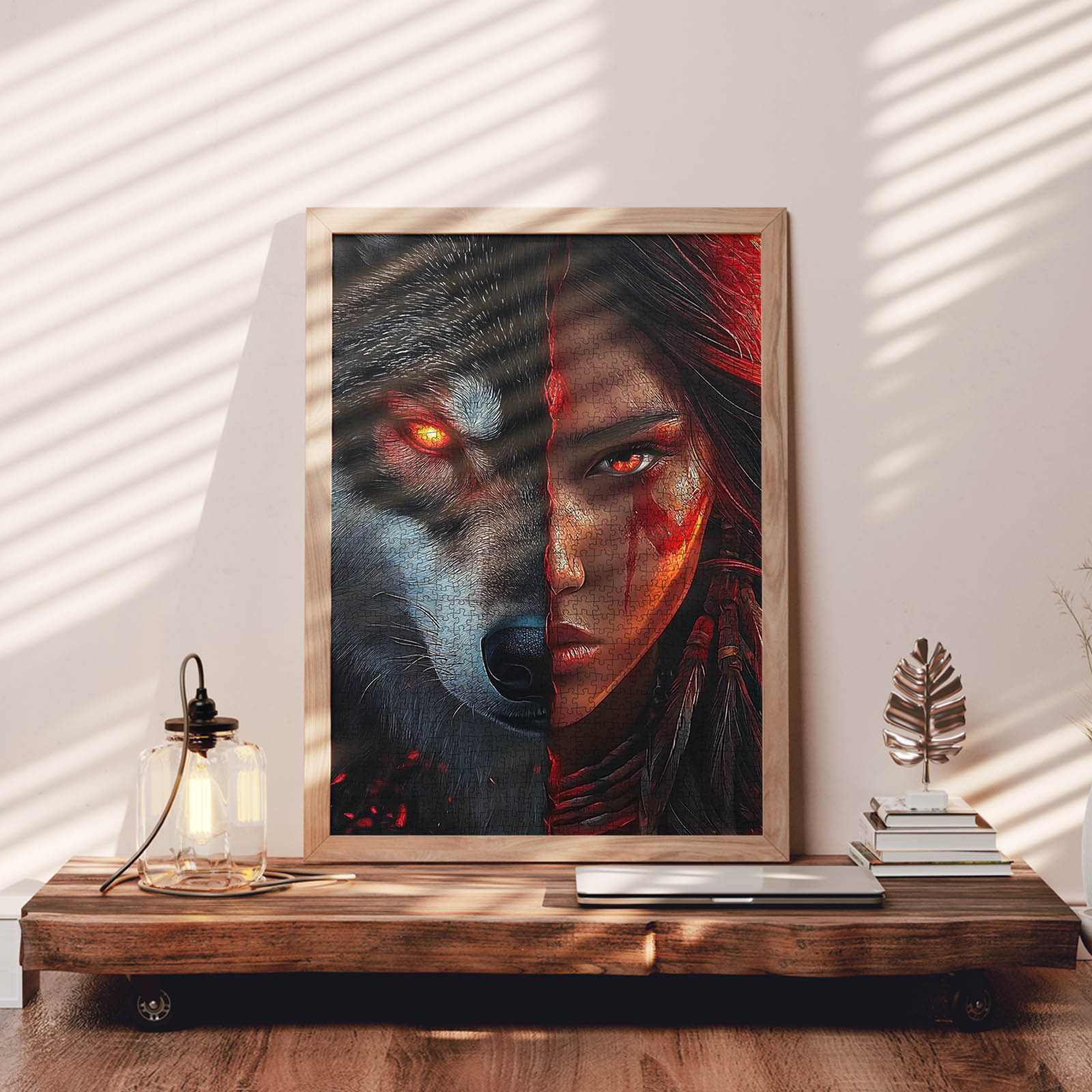 tucocoo-wolf-spirit-warrior-puzzle-1000-teile-portrait image 3
