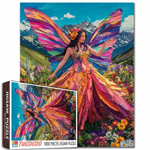 tucocoo-rainbow-fairy-alpine-meadow-puzzle-1000-teile-fee image 1