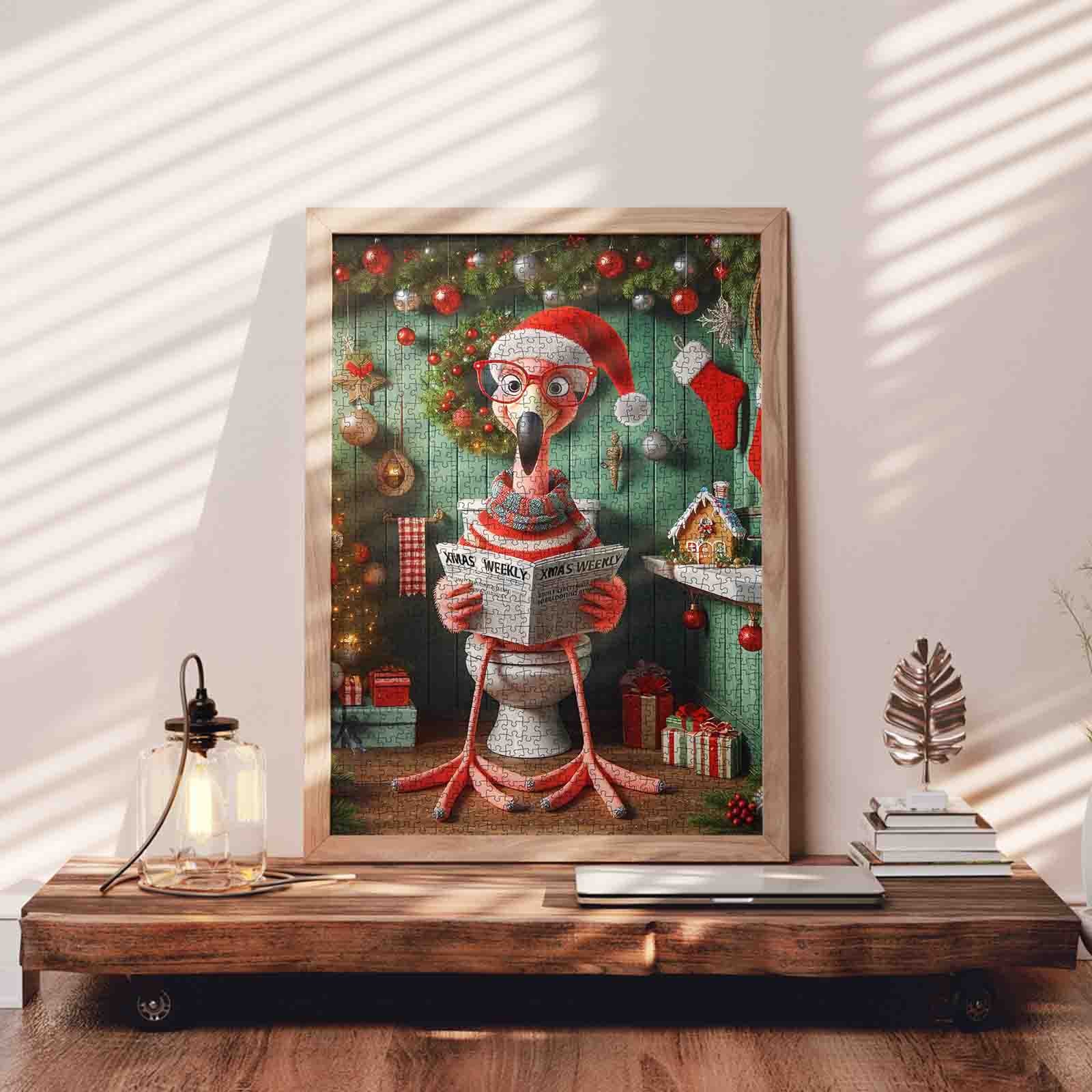 tucocoo-festive-flamingo-toilet-puzzle-1000-teile-lustig image 3