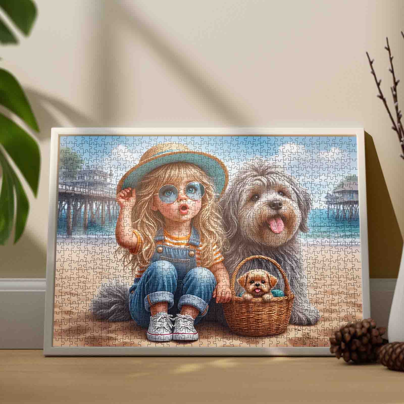 tucocoo-beach-day-girl-and-dogs-puzzle-1000-teile-strand image 3