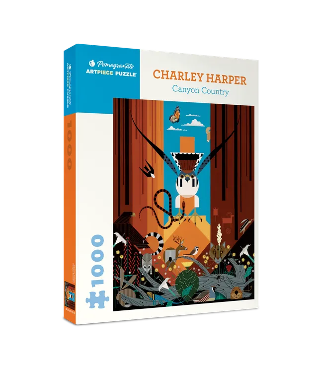 pomegranate-charley-harper-canyon-country-puzzle-1000-teile-tiere image 1