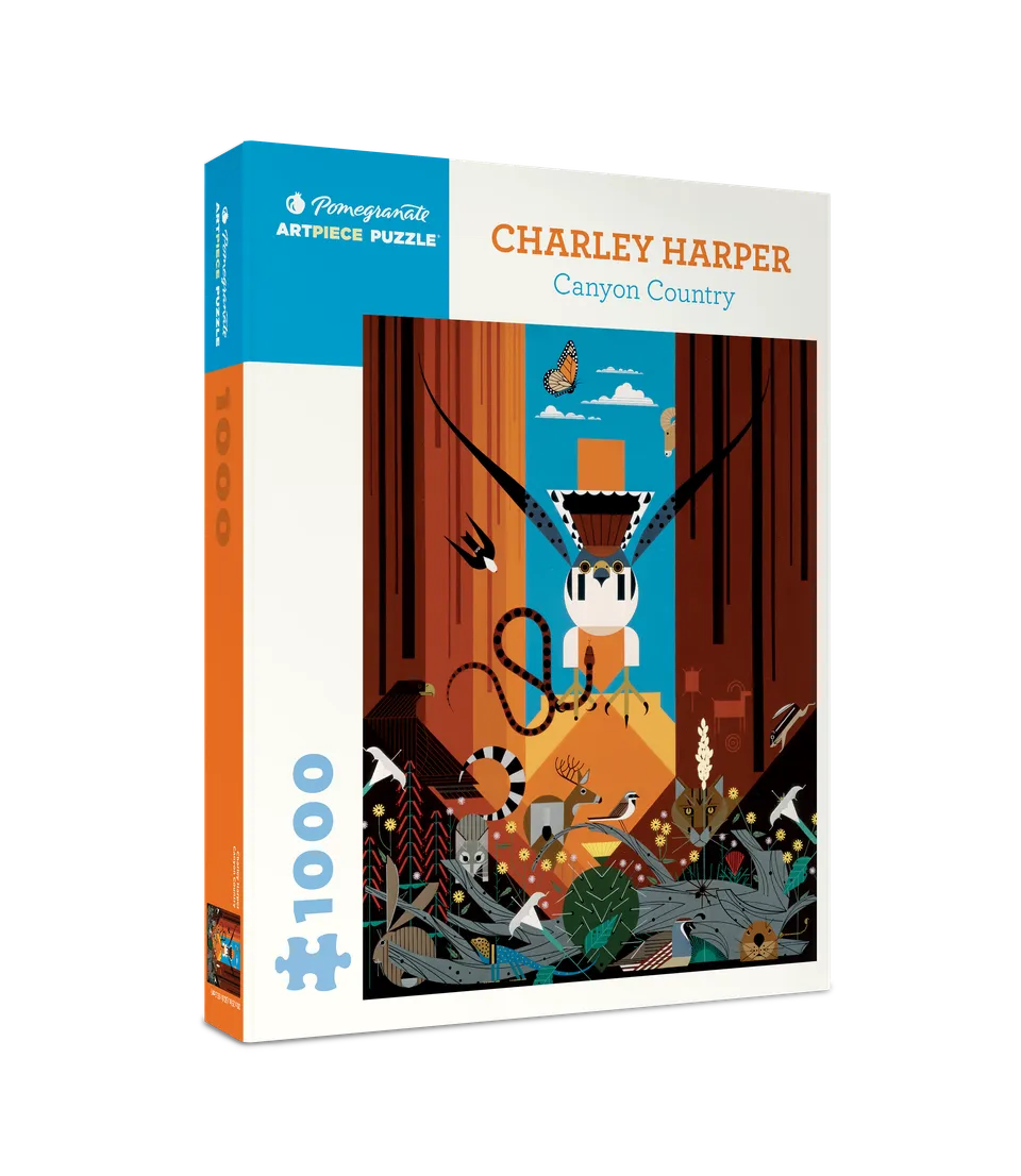 pomegranate-charley-harper-canyon-country-puzzle-1000-teile-tiere image 1