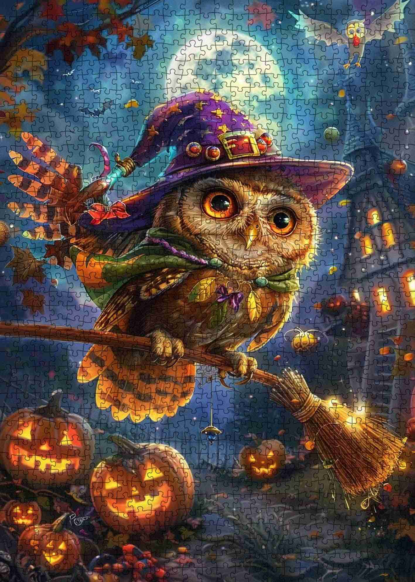 tucocoo-jigsaw-puzzles-wizard-owl-puzzle-1000-teile-halloween image 2