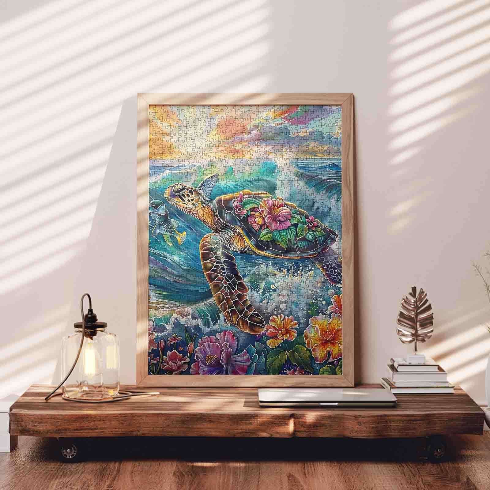 tucocoo-sea-turtle-sunset-puzzle-1000-teile-meeresmotiv image 3