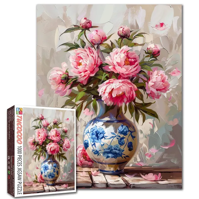 tucocoo-pink-blossom-bouquet-puzzle-1000-teile-blumen image 1