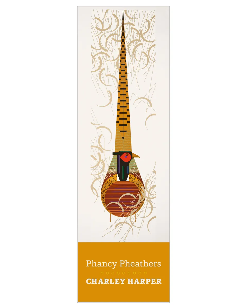 pomegranate-charley-harper-phancy-pheathers-lesezeichen-v-gel image 1
