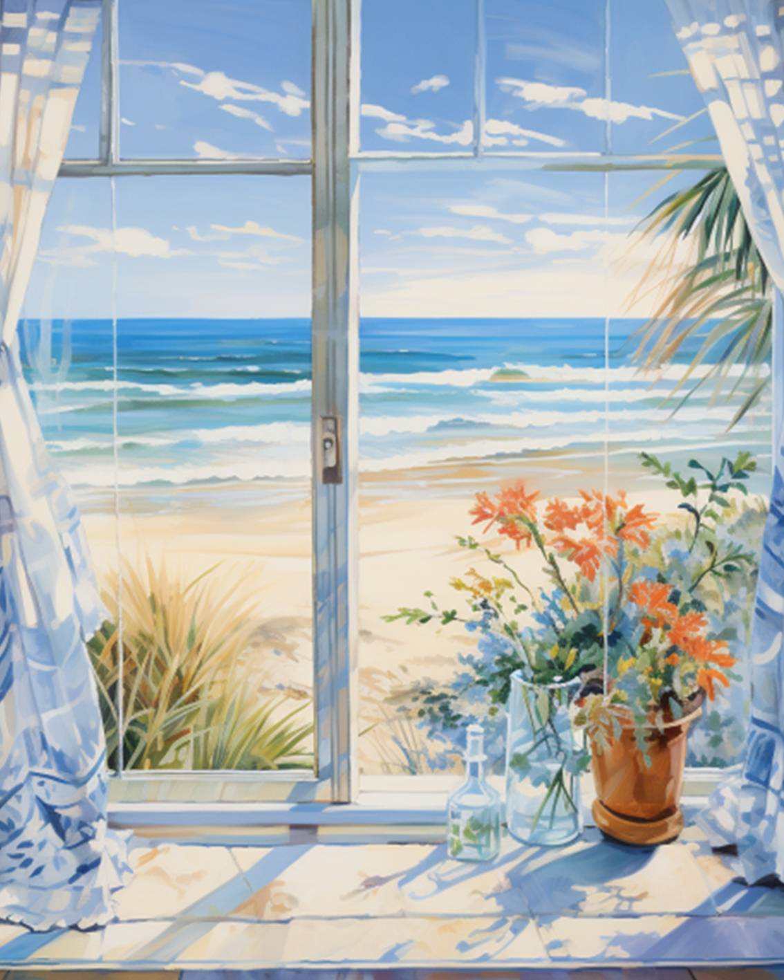 tucocoo-paint-by-numbers-bright-beach-morning-from-window-40x50 image 2