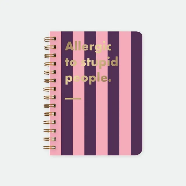 all-the-ways-to-say-allergic-to-stupid-people-notizbuch-a5-lila image 1