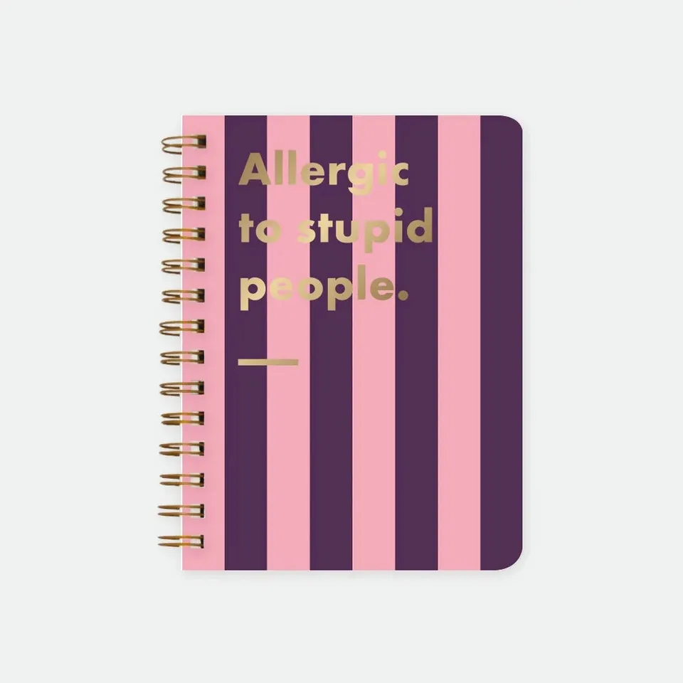 all-the-ways-to-say-allergic-to-stupid-people-notizbuch-a5-lila image 1