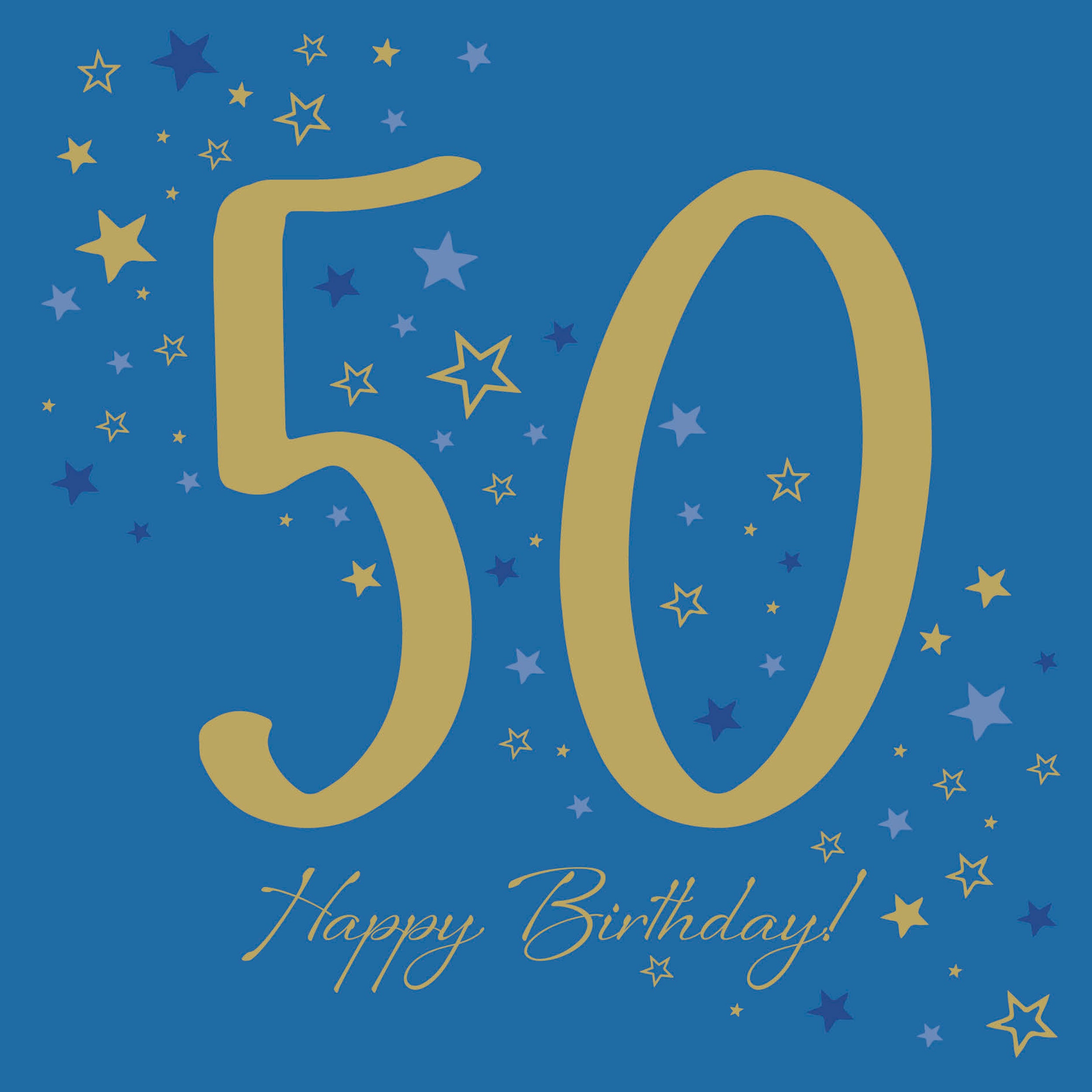 otter-house-age-to-celebrate-50-geburtstagskarte-folie-sterne image 1