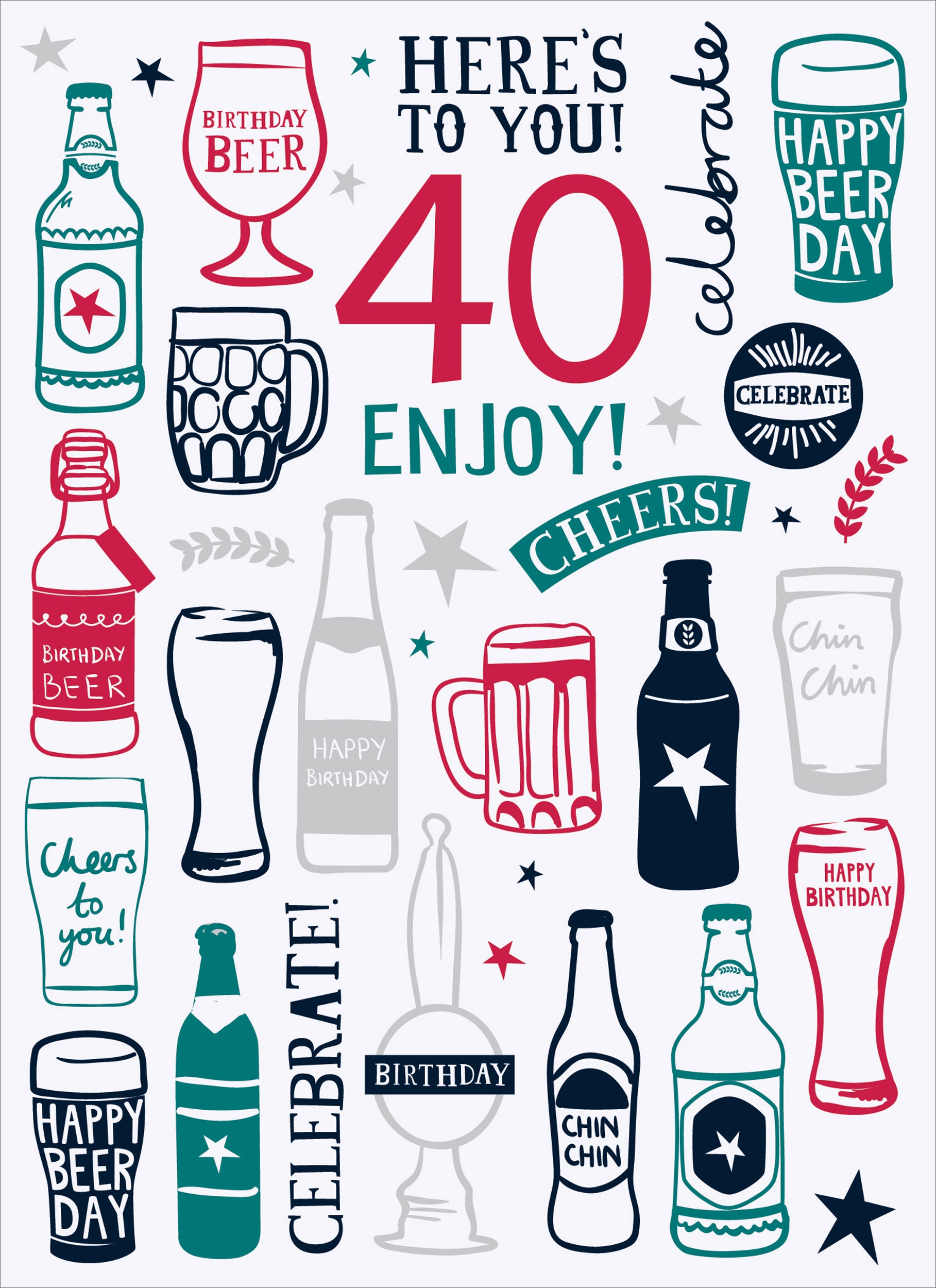 otter-house-age-to-celebrate-karte-40-geburtstagskarte-biere image 1