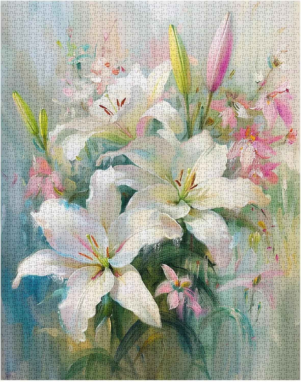 tucocoo-white-lilies-puzzle-1000-teile-blumen-stillleben image 2