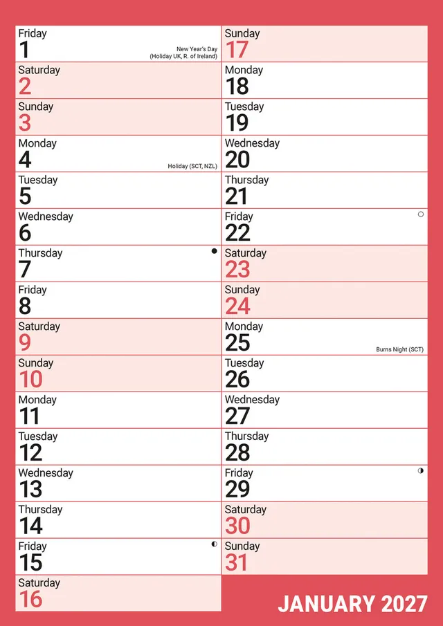 otter-house-red-black-wandkalender-2027-a4-monat image 1