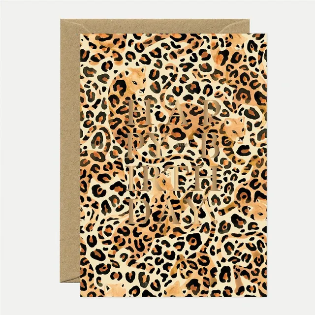 all-the-ways-to-say-leopard-geburtstagskarte-a6-goldfolie image 1