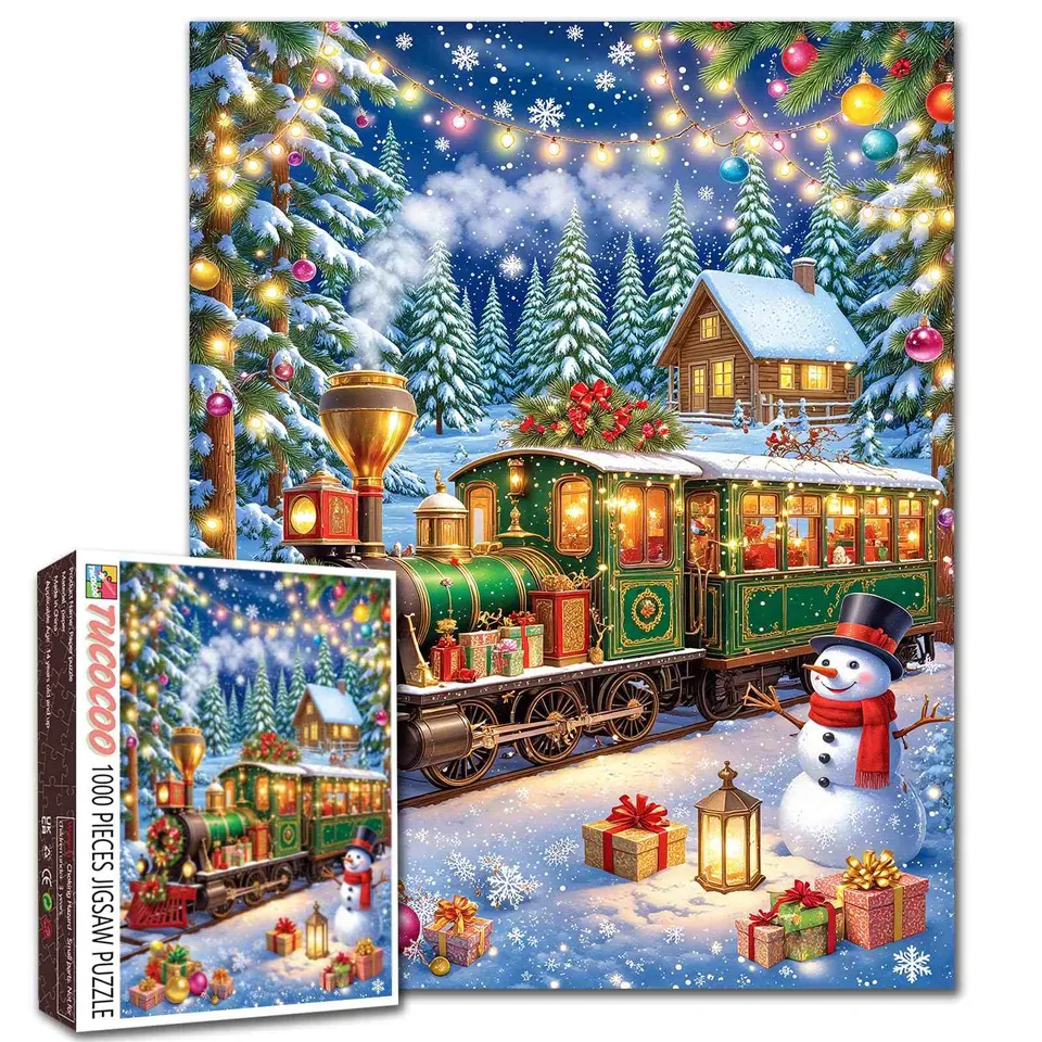 tucocoo-snowy-holiday-tram-puzzle-1000-teile-weihnachten image 1