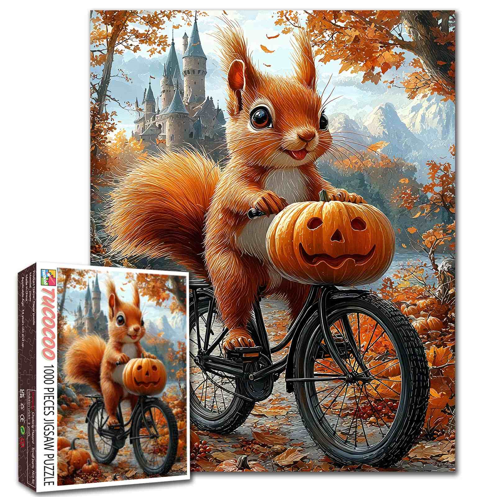 tucocoo-autumn-forest-ride-puzzle-1000-teile-eichh-rnchen image 1