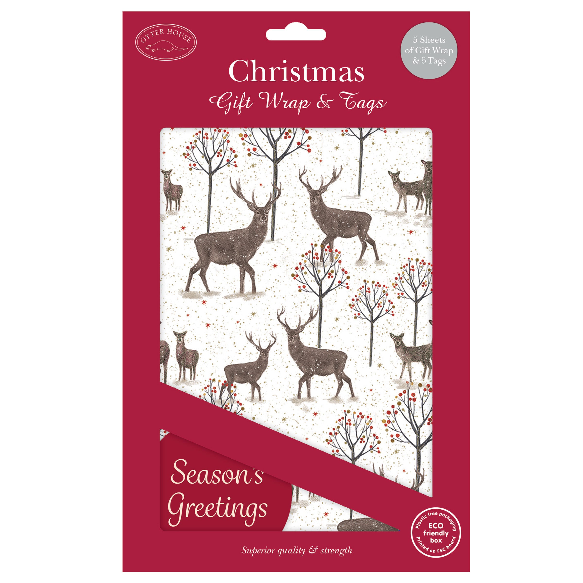otter-house-majestic-stag-weihnachtspapier-5-b-gen-tags image 1